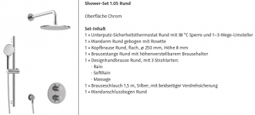 HSK Duschgarnitur, Duschset, Shower-Set 1.05
