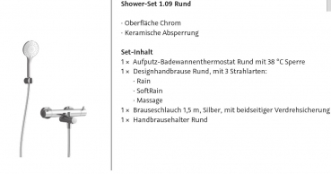 HSK Duschgarnitur, Duschset, Shower-Set 1.09