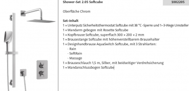 HSK Duschgarnitur, Duschset, Shower-Set Softcube 2.05