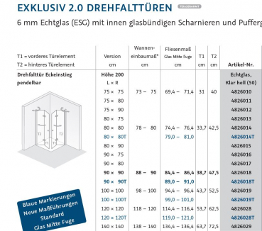 HSK Exklusiv 2.0 Eckeinstieg mit Drehfalttüren