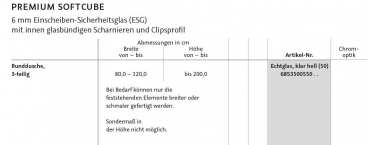 HSK Premium Softcube Runddusche mit Drehtür Viertelkreis Duschkabine