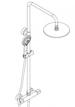 HSK Shower-Set Duschset RS 100 Thermostat mit Sicherheitsthermostat-Armatur