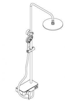 HSK Shower-Set Duschset RS 200 AquaSwitch Mix mit Einhebelmischer