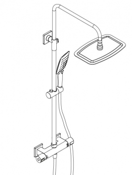 HSK Shower-Set Duschset RS Softcube 2.0 Thermostat mit SafeTouch-Funktion