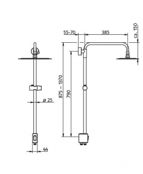 HSK Shower-Set Duschset Softcube Aquaswitch Universal ohne Armatur