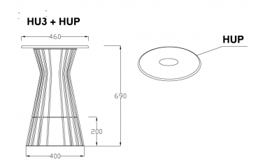 Hidra Metallstruktur Hub passend für Wire-Waschtisch oder Aufsatzwaschbecken, freistehend, italienisches Design für Ihr Traumbad