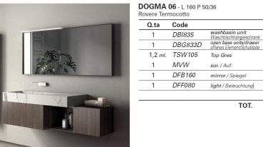 Idea Aqua Badmöbelset Dogma d.06 exklusives und elegantes Badezimmer-Waschtisch-Set