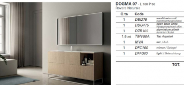 Idea Aqua Badmöbelset Dogma d.07 exklusives und elegantes Badezimmer-Waschtisch-Set