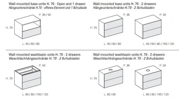 Idea Aqua Badmöbelset Dogma d.12 exklusives und elegantes Badezimmer-Waschtisch-Set