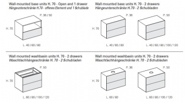 Idea Aqua Badmöbelset Dogma d.13 exklusives und elegantes Badezimmer-Waschtisch-Set