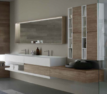 Idea Aqua Badmöbelset Nyù 01 zeitloses und elegantes Badezimmer-Waschtisch-Set