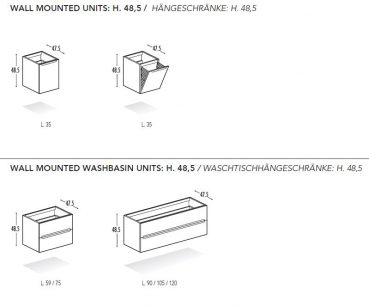 Idea Blob Badmöbelset Smyle 02 modernes und elegantes Badezimmer-Waschtisch-Set