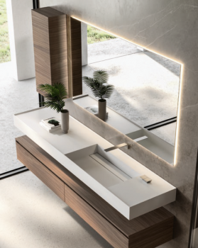 Idea Badmöbelset Cubik 23 exklusives und elegantes Badezimmer-Waschtisch-Set