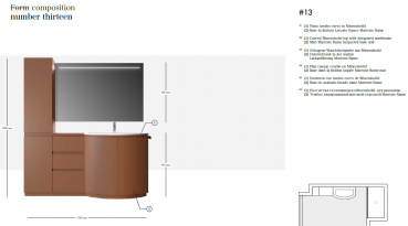 Idea Badmöbelset Form J13 exklusives und elegantes Badezimmer-Waschtisch-Set