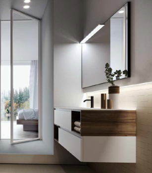 Idea Badmöbelset Form J3 exklusives und elegantes Badezimmer-Waschtisch-Set