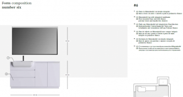 Idea Badmöbelset Form J6 exklusives und elegantes Badezimmer-Waschtisch-Set
