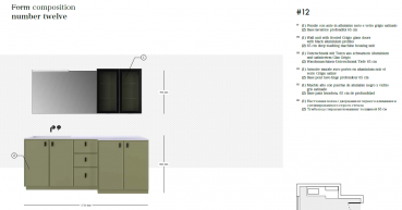 Idea Badmöbelset Form T12 exklusives und elegantes Badezimmer-Waschtisch-Set