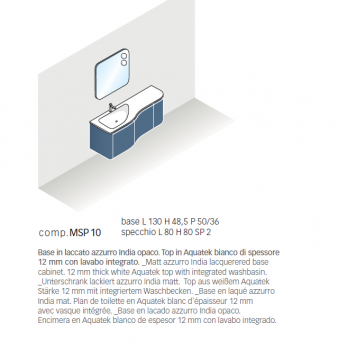 Idea Badmöbelset My Seventy Plus MSP10 exklusives und elegantes Badezimmer-Waschtisch-Set