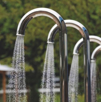 Jee-O Original Shower Push freistehende Gartendusche Kaltwasser optional mit Frostschutz