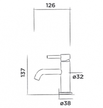 Jee-O Waschtischarmatur slimline pillar tap, gebürstet