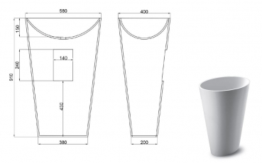 Jee-O Standwaschbecken mango basin Stand-Waschbecken