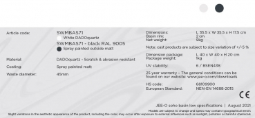 Jee-O soho basin low Aufsatzwaschbecken Waschtisch Aufsatzwaschtisch