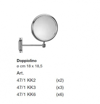 Koh-I-Noor doppelseitiger Vergrößerungsspiegel Doppiolo 3 Kosmetikspiegel Rasierspiegel Schminkspiegel, italienisches Design für Ihr Bad