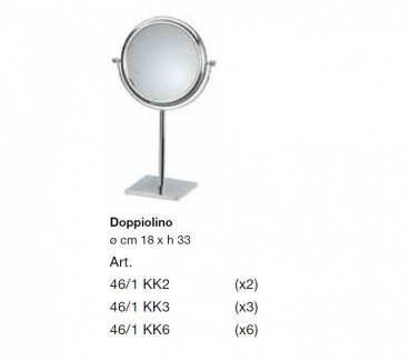 Koh-I-Noor doppelseitiger Vergrößerungsspiegel Doppiolo 6 Kosmetikspiegel Rasierspiegel Schminkspiegel, italienisches Design für Ihr Bad