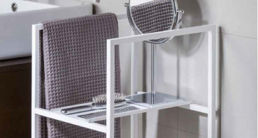 Koh-I-Noor Standregal Watson Etagère schwarz oder weiß, italienisches Design für Ihr Bad