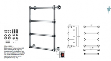 Margaroli Armonia 9-512 Elektroheizkörper Designheizkörper Handtuchheizkörper elektrisch