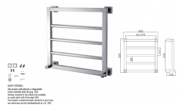 Margaroli Quadri 711/3 Designheizkörper Handtuchheizkörper