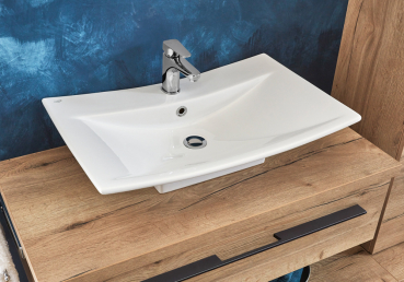 Marlin Bad 3360 Badmöbelset mit Aufsatzwaschbecken, elegantes Design für Ihr Badezimmer