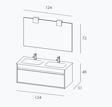 Mastella Duetto Badmöbelset 13 modernes Design aus Italien