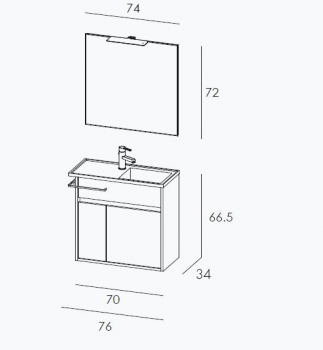Mastella Duetto Badmöbelset 18 modernes Design aus Italien