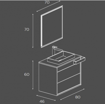 Mastella Smart 46 Badmöbelset 02 kleines Format mit mehr Platz