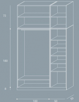 My Space 01 Schrank Kleiderschrank von Mastella Design