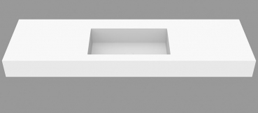 Moma Design Desk 60 System Waschtischplatte Top mit Waschbecken White Stonage