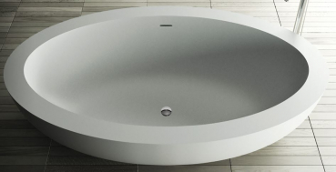 Moma Design Elite Badewanne freistehend aus White Stonage Weiß matt