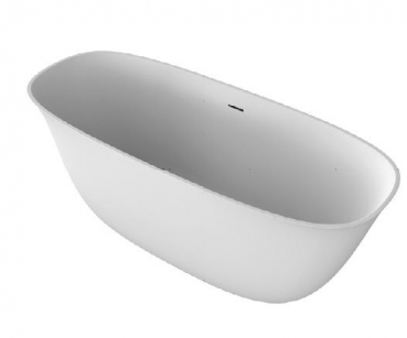 Moma Design Grace Badewanne freistehend aus White Stonage Weiß matt