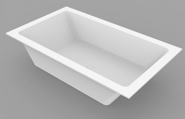 Moma Design Miami Inca Einbau-Badewanne 1800 x 1020 x 500 mm White Stonage Weiß matt