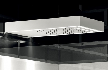 Moma Design Shower Wall Duschkopf Regendusche Corian Glacier White Wandmontage
