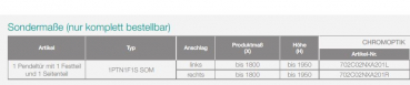 PUK Naab Nischentür Nr. 6 Pendeltür Duschtür schwenkbar nach innen und außen an 2 Fixteilen