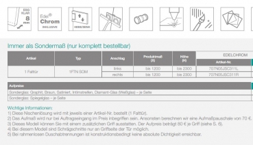 PUK Nieste Duschtür für Nische 6 Falttür Drehfalttür