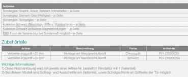 PUK Oder Duschtür für Nische Nr. 5 Duschabtrennung Pendeltür mit Seitenteil