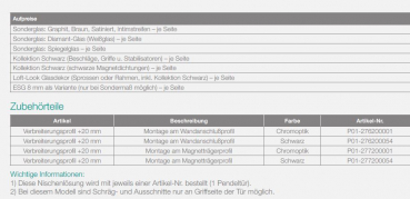 PUK Oder Duschtür für Nische Nr. 3 Duschabtrennung Pendeltür