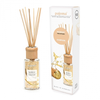Raumduft Diffuser Champagne 4 x 100 ml mit 10 Rattanstäbchen exklusiver Duft