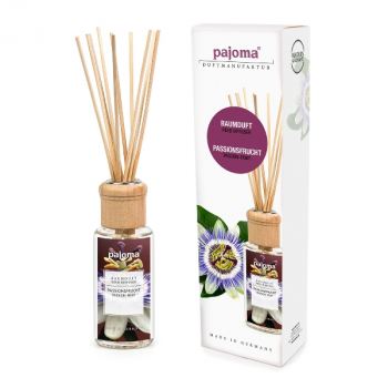 Raumduft Diffuser Passionsfrucht 4 x 100 ml mit 10 Rattanstäbchen exklusiver Duft