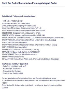 Pur Badmöbelset Altea 4 von Nolff