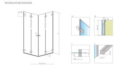 Radaway Arta 8 KDD B Eck-Duschkabine mit 2 Falttüren PUK Nieste