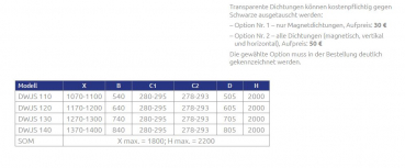 Radaway Essenza 6 DWJS Duschabtrennung für Nische Duschtür an 2 Fixteilen PUK Trave